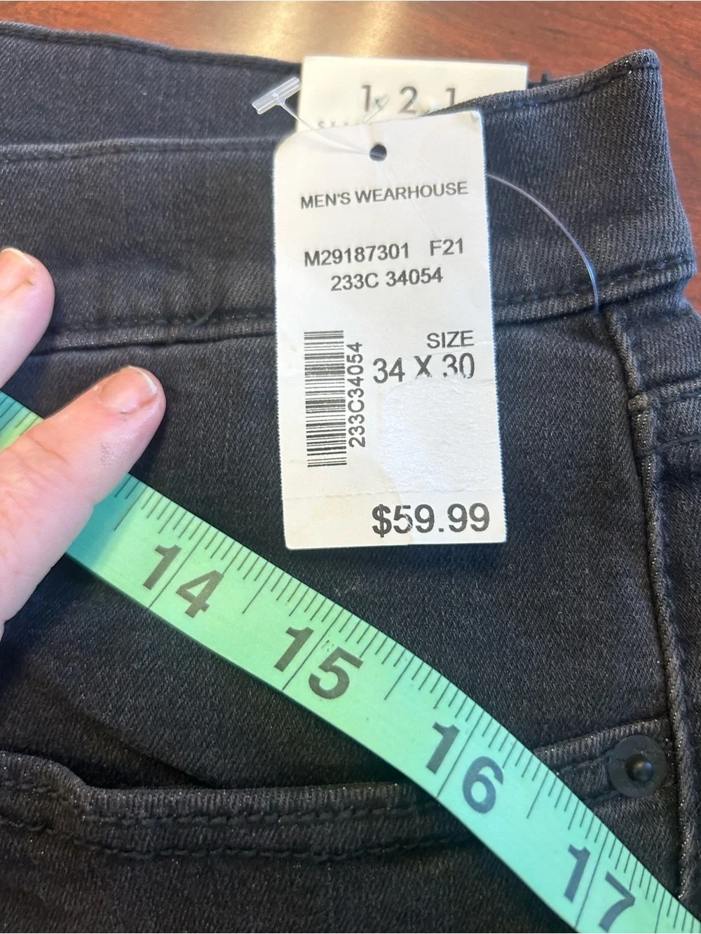Lucky Brand Men's Slim Straight Black Jeans